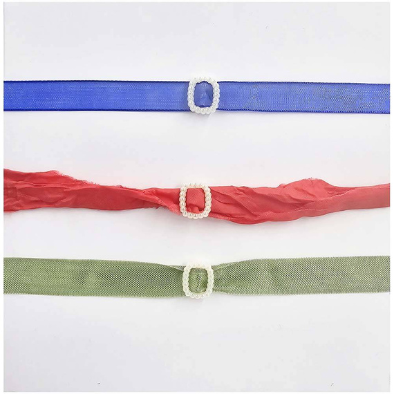 Klamerki ozdobne ecru do wstążek - 50szt