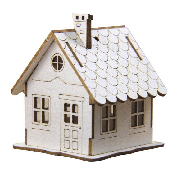 Tekturka 3D - Micro hut - mikro chatka - domek - 4cm wys - Scrapiniec