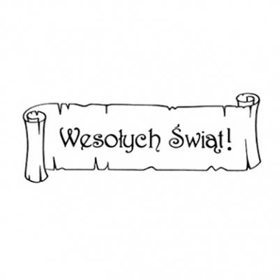 Stempel polimerowy - Papirus + Wesołych Świąt - Agateria