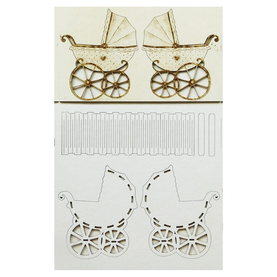 Tekturka wózek 3d - Kreatywna Pracownia