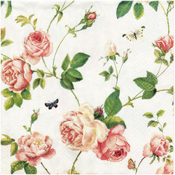 Serwetka do decoupage 33x33cm - New Rambling Rose róże