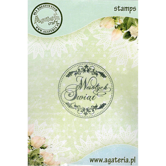 Stempel polimerowy - Koło Wesołych Świąt - Agateria