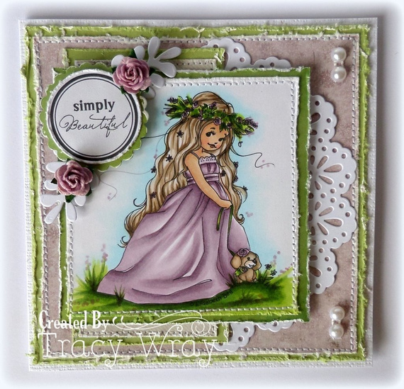 Stempel - Whimsy Stamps - Wedding Joy - dziewczynka z pieskiem