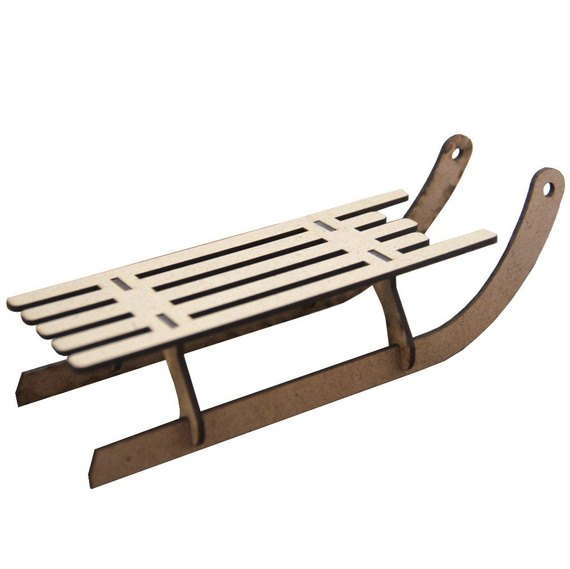 Tekturka - Big Wooden Sleigh - Duże Sanie HDF - Scrapiniec