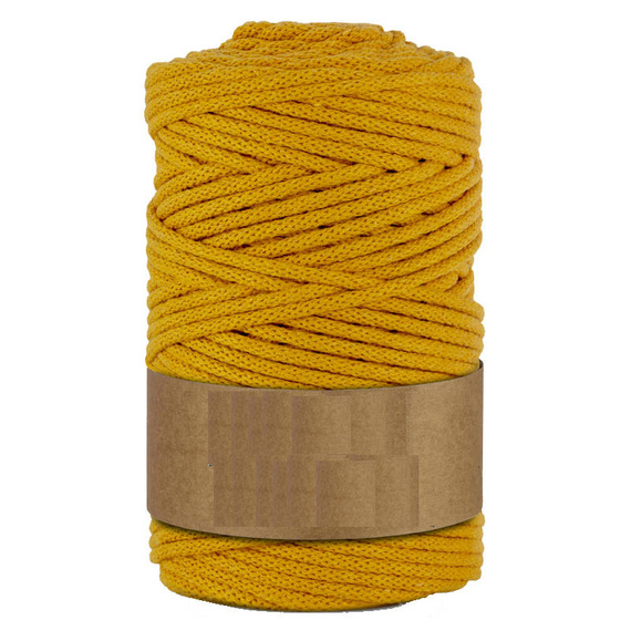 Sznurek bawełniany z rdzeniem 100m 5mm - musztardowy