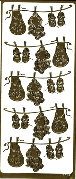 Naklejka ozdobna Ubranka 0015 złota