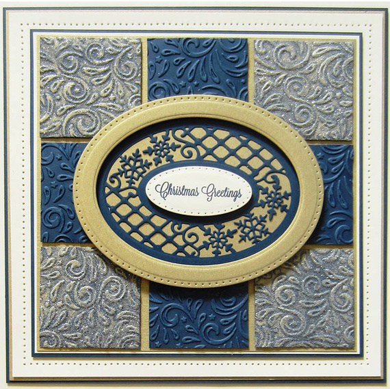 Wykrojnik - Creative Expressions - Lattice Snowflake CED3021 ramka ze śnieżynkami