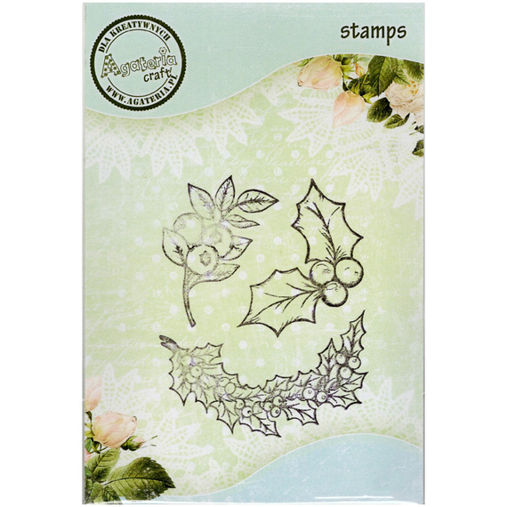 Stempel polimerowy - Zestaw ostrokrzew - Agateria