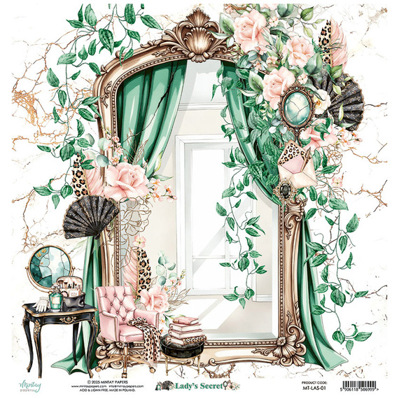 Papier do scrapbookingu 30x30 - Mintay - Lady's Secret 01