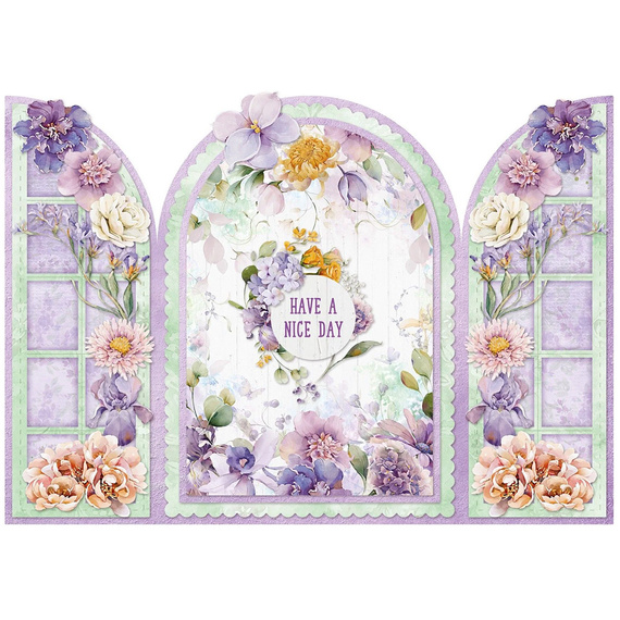 Zestaw papierów do scrapbookingu z elementami A4 - Flowers - Studio Light