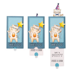 Wykrojnik do papieru - StudioLight - Peek a boo slider wysuwana kartka koty