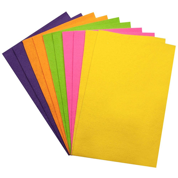 Filc dekoracyjny A4 10 ark - Bright
