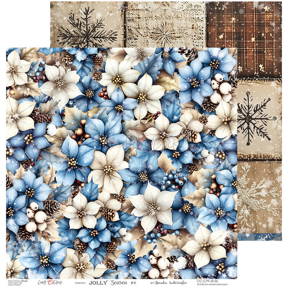 Zestaw papierów do scrapbookingu 30x30 - Craft o'clock - Jolly Season