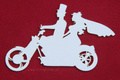 Tekturka Motocykl ślubny para młoda - Scrapiniec