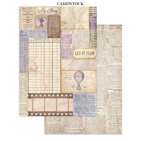 Zestaw papierów, naklejek i elementów Junk Journal - Quiet Days - Stamperia