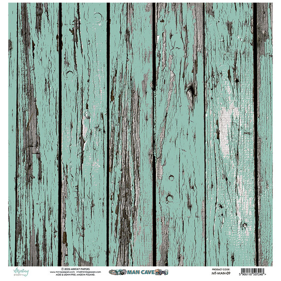 Papier z emementami do scrapbookingu 30x30 - Mintay - Man Cave