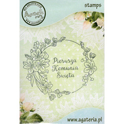 Stempel polimerowy - Wianek - Pierwsza Komunia Święta