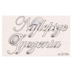 Tekturka - Najlepsze Życzenia zestaw słów ilość sztuk 1 - Scrapiniec