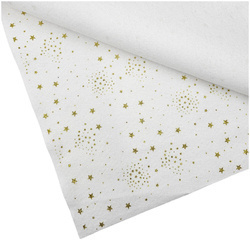 Filc gwiazdki z brokatem 30x40cm biały