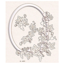 Tekturka - Grapevine - oval frame 01 - owalna ramka 01 SC