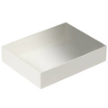 Pudełko z pełną szybką prostokątne kremowe - Rzeczy z papieru
