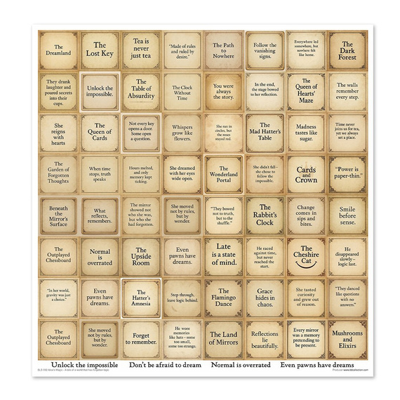 Zestaw papierów do scrapbookingu 30x30 - Alice's Magic 2 - Itd Collection