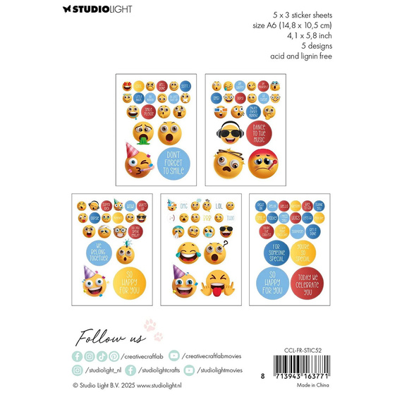 Naklejki papierowe - StudioLight - Smile emotikony