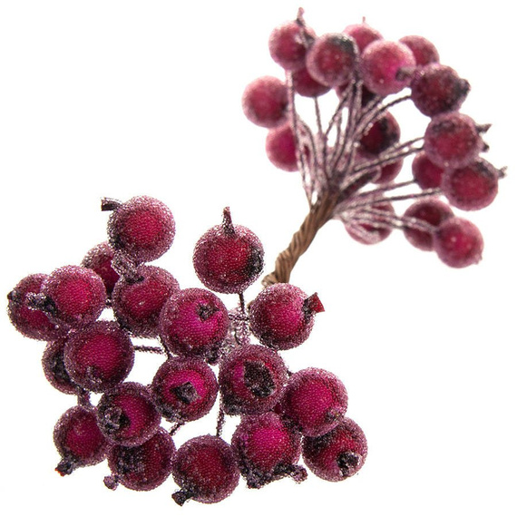 Jarzębina bordowa oszroniona na druciku - 1 gałązka