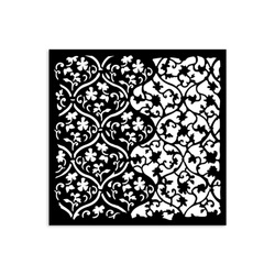 Szablon 3D 12x12cm tapeta + negatyw - Stamperia