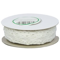 Koronka bawełniana biała 25mm x 4,55m