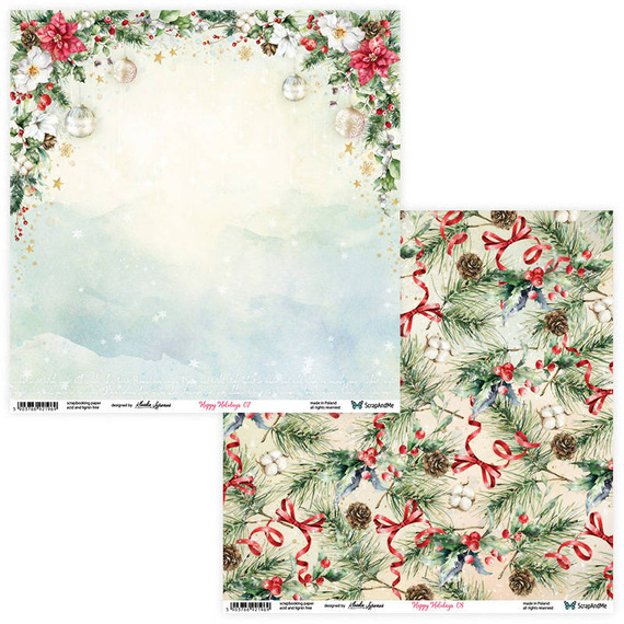 Zestaw papierów 30x30 - ScrapAndMe - Happy Holidays