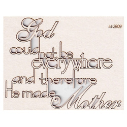 Tekturka - God made Mother - basic version - Scrapiniec