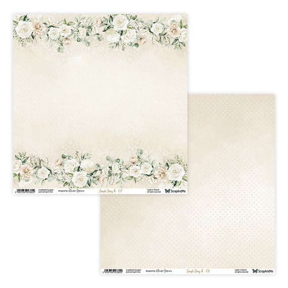 Papier do scrapbookingu 30x30 - ScrapAndMe - Simple Story 4 07/08