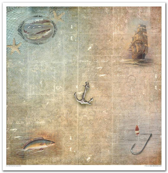 Zestaw papierów do scrapbookingu 30x30 - Nautical expedition