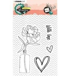 Stempel - StudioLight - Sweet Flowers nr 436 kwiatek w butelce scerca