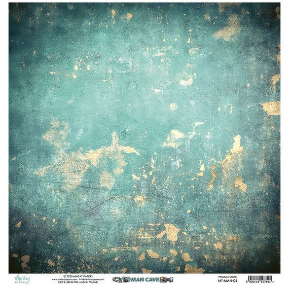 Papier do scrapbookingu 30x30 - Mintay - Man Cave 04