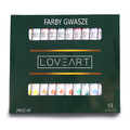 Farby Gwasze LOVEART 24 kolory x 12 ml - Gouache do malowania