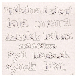 Tekturka - Zestaw słów "Rodzina / chłopiec" - Scrapiniec
