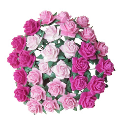 Róże gwiaździste miks różowy 12mm - 50 szt