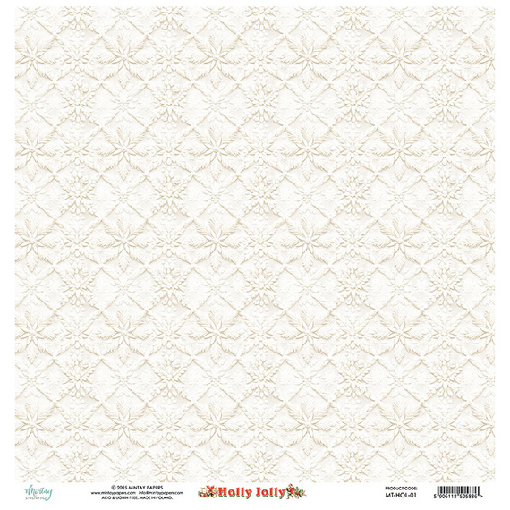 Papier do scrapbookingu 30x30 - Mintay - Holly Jolly 01