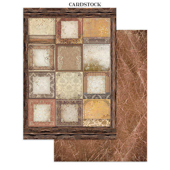 Zestaw papierów, naklejek i elementów Junk Journal - Coffee & Chocolate - Stamperia