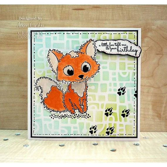 Stempel - Woodware - Fuzzie friends Freddie fox lisek