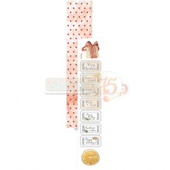 Papier do scrapbookingu 5x30 pasek - Studio 75 - Świąteczny Prezent