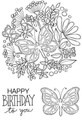 Stempel - Woodware - Butterfly Posy motyle