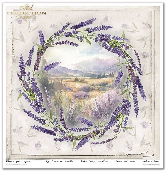 Zestaw papierów do scrapbookingu 30x30 - Itd Collection - Provence scented with lavender