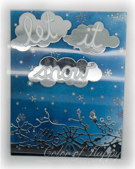 Wykrojnik - Memory Box - Let it Snow Clouds 99033 chmurki napis