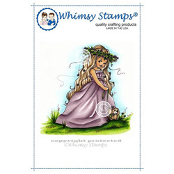 Stempel - Whimsy Stamps - Wedding Joy - dziewczynka z pieskiem