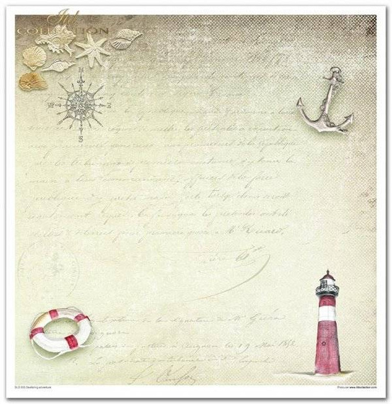 Zestaw papierów do scrapbookingu 30x30 - Seafaring adventure