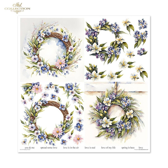 Zestaw papierów do scrapbookingu 30x30 - Itd Collection - Spring Wreath