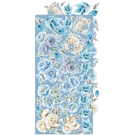 Something Blue zestaw dodatków do scrapbookingu - Craft o'clock - Flowers